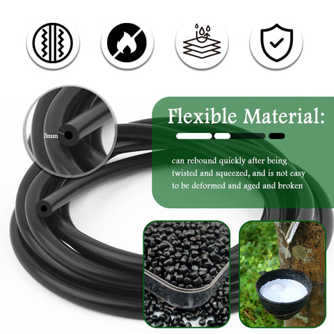 Silicone Vacuum Hose 9.84 Ft Long With 0.40 Inch Outer Diameter And Five Thirty Second Inch Inner Flexible Automotive Vacuum Lines For Engine Bay High Temperature Radiator Hose Withstand Up To 130 PSI Not For Oil Transport coiled hose