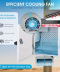 Outdoor Electrical Enclosure With Thermostat 100W Heater And 12W Fan IP65 Waterproof Steel Cabinet cooling fan detail inside view