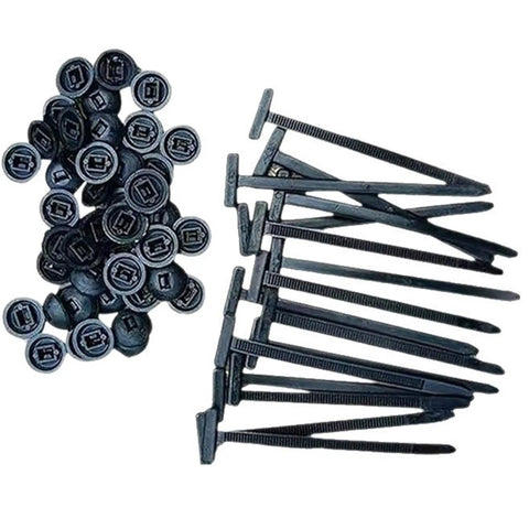 100 Piece Cable Tie Buckles Nylon Wire Ties Bumper Retainer Clips Car Plastic Rivets Fasteners for auto repair quick fix