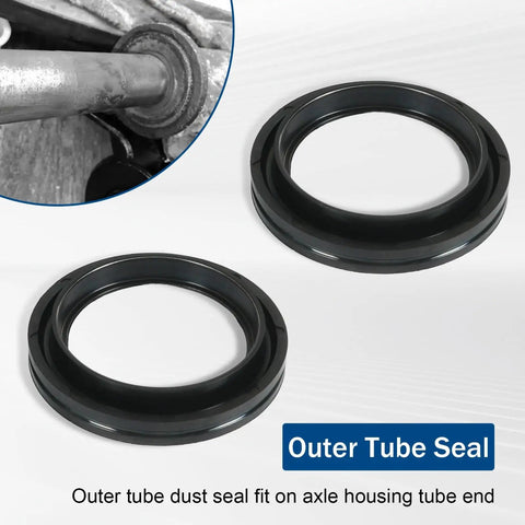 Ford Front Axle Seal And U Joint Kit For F250 F350 F450 F550 Beefed Up Heavy Duty Super Duty And Excursion With Dana 50 60 1998 To 2005 Replacement 2002692 50381 50491 SPL55 4X 41784 2 outer tube seals