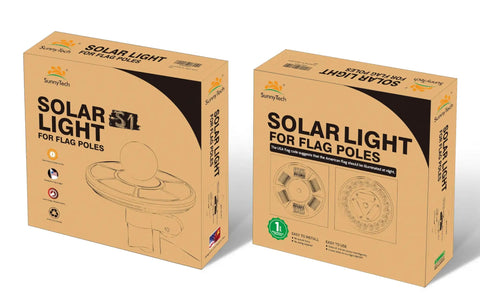 Packaging for Solar Flag Pole Light Outdoor Auto Dusk To Dawn Flag Lighting For American Flags, Energy Efficient