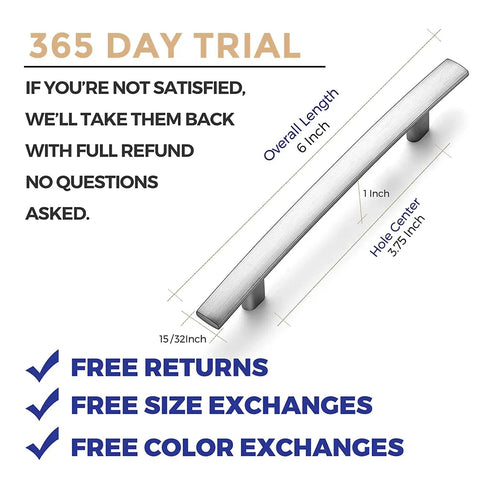 30 Pack 6 Inch Curved Cabinet Pulls Brushed Nickel Zinc Alloy for Kitchen Cupboards And Drawers Arch Style Handles