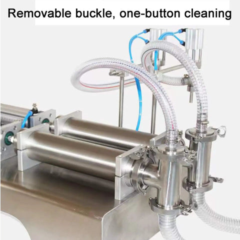 Straight Up Reliable Double Head Pneumatic Liquid Filling Machine With Killer Precision For Smooth 10 To 100 Ml Bottling, stainless steel dual nozzles.