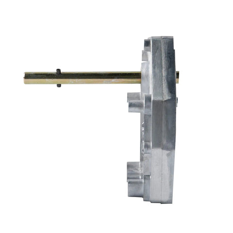 Side view of Replacement Aluminum Gear Box For 5th Wheel RV Power Landing Gear Universal Mount Easy DIY Install