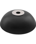 Top view of 16 Inch Matte Black Vessel Ceramic Sink For Above Counter Installation Scratch Resistant Non-Porous Ceramic