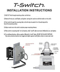Installation instructions for 25 Pack Heavy Duty Toggle Switches 20/15A 125/277V 2 HP with Waterproof Rubber Boot, UL/cUL Certified.