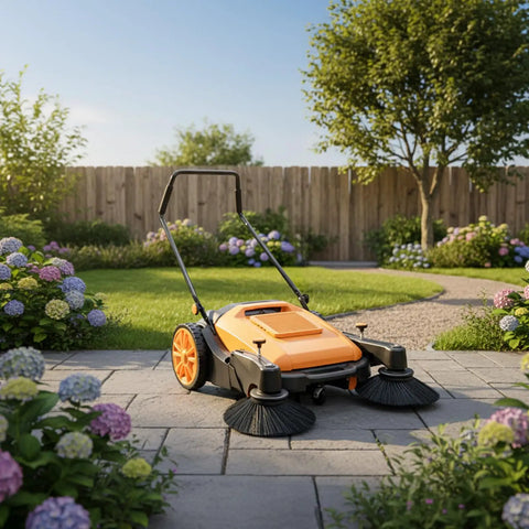 This 41 Inch Industrial Walk Behind Floor Sweeper Is A Total Game Changer For Keeping Spaces Pristine. With Triple Brooms And A Massive 14 Gal Hopper, It Eats Up Debris Like Nothing Else. Perfect Warehouses Or Gyms Need The Heavy Duty Push Down To Get