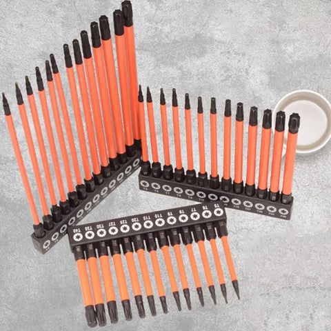 Must Have 3 Piece Torx Bit Set For T5 To T40 Impact Drivers With High Strength Alloy Steel And Shock Absorbing Torsion Design For Professional Jobs, orange bits