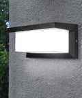 Outdoor Wall Porch Light LED Matte Black Exterior Lamp IP65 Waterproof With Three Color Temperature Options Warm White