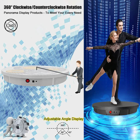 Heavy Duty Motorized Rotating Display Stand With Silent 360 Degree Electric Turntable for showcasing mannequins in action.