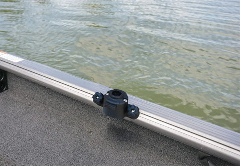 Power Lock Rod Holder For 45 Degree Boat Track System That Fits Lund Sport Track G3 Lowe Ranger Crestliner Gunnel Tracks on boat rail