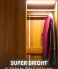 Ultra Thin Under Cabinet LED Lights With Motion Sensor Plug In Indoor 16 Inch 500 Lumen 12V Super Bright in closet