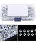 Heavy Duty T Nuts For Wood 90 Piece Set Carbon Steel Four Prong M8 Threaded Inserts With Zinc Plated Protection in Box