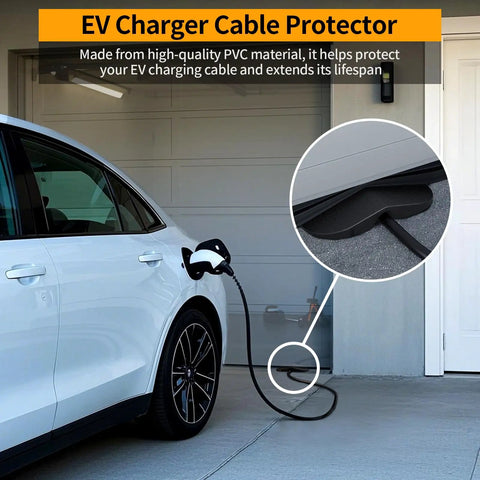 EV Charger Cable Protector For Garage Door Pass Through Built Tough Heavy Duty Cable Guard For Tesla All Models 3 Y X S And Mobile Connectors