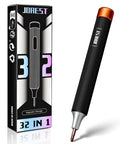 32 In 1 Magnetic Precision Screwdriver Set With Torx Bits, showing pocket-sized aluminum handle and box packaging.