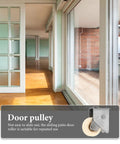 Heavy Duty Sliding Door Pulley Wheel With Adjustable Track Roller For Slick Silent Glide Operation Smooth Stainless Steel Hardware Replacement Zero Sweat Install in modern interior setting.
