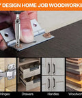 4-piece self-centering hinge tapper drill bit set for woodworking hinges (5/64–11/64 in)