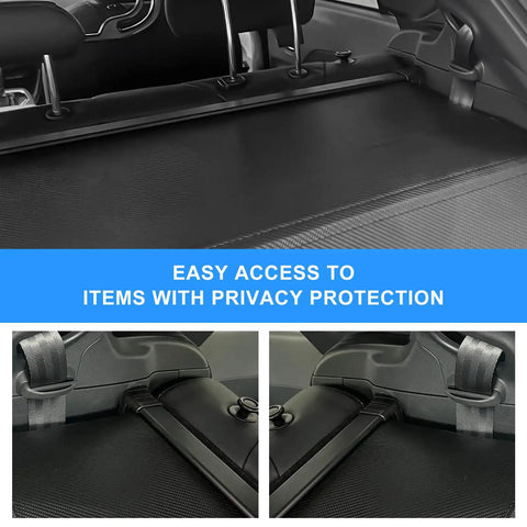 Retractable Cargo Cover For Subaru Crosstrek 2024 2025 2026, Trunk Privacy Shade Screen, easy access, carbon fiber look