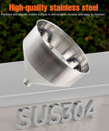 Heavy Duty 30L Filling Machine Hopper in stainless steel 304, polished for durability, showcasing anti-scratch surface and SUS304 label.
