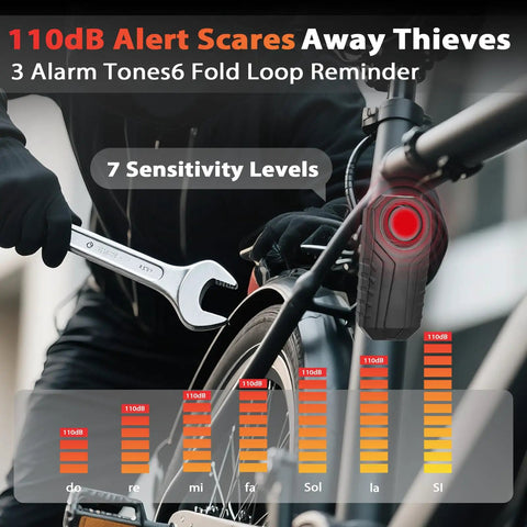Person using wrench near Heavy Duty Electric Scooter Lock With Alarm And Remote Locking Waterproof 37 Inch Bike Chain Security Lock Kit