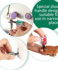 Using Two Piece Mini Screwdriver Set For Sewing Machines And DIY Fixes on sewing machine and leather strap