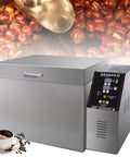 Next Level 2Kg Electric Coffee Bean Roaster With Adjustable Temp And Timer Controls Smoothly Toasts Chestnuts Peanuts And Whole Grains In Heavy Duty Stainless Steel Countertop Kitchen Setup.