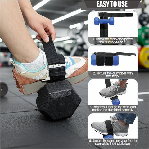 Weighted Dumbbell Ankle Strap For Leg Workouts Two Pack With Adjustable Hook And Loop Fasteners in gym demonstration