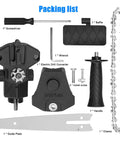 Straight Up Best Electric Chainsaw Attachment Modifies Standard Drills Into A Badass 6 Inch Power Cutter packing list of components