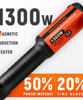 Turbo 1300W Induction Bolt Heater Kit With 3 Coils, frameless heating system, ergonomic handle close-up