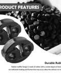 Heavy Duty Rubber Exhaust Hangers 2 Pack With Dual Holes 0.47 Inch Universal Muffler Hangers for Vibration Reduction