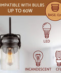 Wyer 11.5 Inch Farmhouse Industrial Wall Sconce with Gooseneck Arm and Clear Glass Jar Shade. Dimmable, E26 bulb compatible