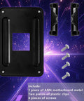 Beefy AM4 Backplane Backplate For CPU Cooler Mounting showing a metal backplate with clips and screws for PC rigs.