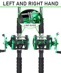 Progressive Glass Fishing Rod and Reel Combo 7ft Medium Heavy for Catfish Salmon and Steelhead, left and right hand reels focus