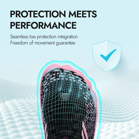 Hiking Barefoot Water Shoes For Men And Women Quick Dry Beach Swim Shoes showing toe cap and protection features.