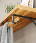 Heavy Duty Closet Rod Shelf Bracket 1 Inch Steel Wall Mount Shelf And Rod Support Industrial Rustic Hardware 14 Inch Length Durable