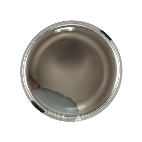 Top view of Kitchen Air Gap Cap in Brushed Nickel Replacement for Deck Dishwasher Air Gaps Durable Plastic 1 Pack