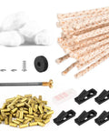 Universal Lighter Repair Kit For Zippo And Kerosene Models Featuring Straight Up Easy Fix includes cotton pads, wicks, brass inserts and seals.