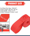 Red PVC Rim Tape Pair For 700C 27 Inch Bike Wheels Heavy Duty Rim Strip Liner To Protect Inner Tubes From Flats And Punctures