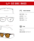 Light Havana Square Sunglasses With Dope B Fifteen Brown Lenses Unisex Wayfarer Inspired Frame 51mm UV400 Protection size guide
