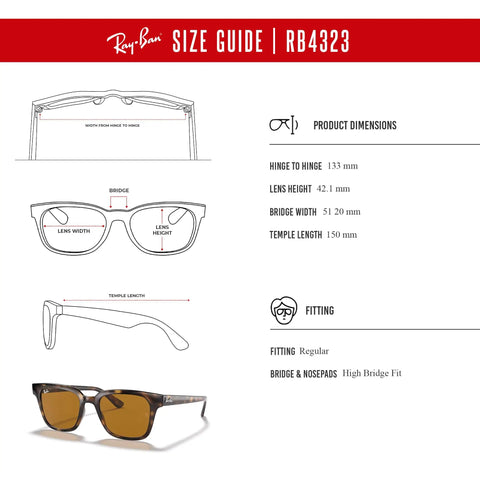 Light Havana Square Sunglasses With Dope B Fifteen Brown Lenses Unisex Wayfarer Inspired Frame 51mm UV400 Protection size guide