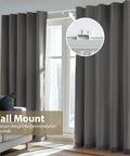 Heavy Duty Ceiling Curtain Track System With Silent Glide And Extra Long 9ft White Rails For Living Room Bedroom Patio And Sliding Doors