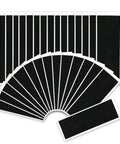 30 Sheets Fingerboard Foam Grip Tape 38mm By 110mm Soft Black Non Slip Grip showcased in fan layout for tricks and grinds