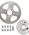 Go Kart Rear Sprocket Kit 60T 420 Chain With 1 Inch Bore And One Quarter Inch Keyway, 8 Hole Hub, Heavy Duty Steel Sprocket