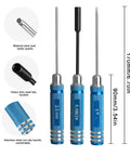 Blue handled tools from 12 Piece RC Car Tools Kit Must Have With Hex Phillips Flat Screwdrivers Pliers Sockets Wrench For Traxxas Arrma