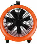 Built Different 12 Inch Industrial Blower Fan Featuring 3300 Rpm AC Motor With 520 Watt Power For Serious Workshop Ventilation view from front.