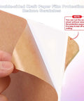 Adrattnay white acrylic sheet, 8x8 inches, 3mm thick, with protective kraft paper film being peeled