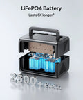 Portable Power Station With 268Wh LiFePO4 Battery Solar Generator Featuring Two 600W AC Outlets And Up To 1200W Surge interior view