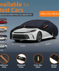 All Weather Heavy Duty Outdoor Car Cover For Exterior Protection, Premium Sedan Shield 186 To 193 Inches, on sedan