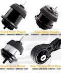 Direct Fit Engine Motor Mount Replacement For 2009 To 2019 Traverse Enclave Acadia Saturn 3 6L Automatic Transmission OE Replacement A5444 A5548HY A5549HY A5458HY Durable Easy Install For A Quiet Smooth Ride front and rear mounts with torque strut.
