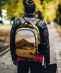 Tractor Barn Farm Landscape Printed Backpack For Unisex Everyday Use With Large Capacity Durable Polyester Daypack For School Travel Or Work